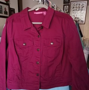 New Wine Jean Jacket Size 18W by Woman Within
